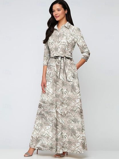 the Jacquard A-Line Elegant Gown Bride Evening Mother of Brocade