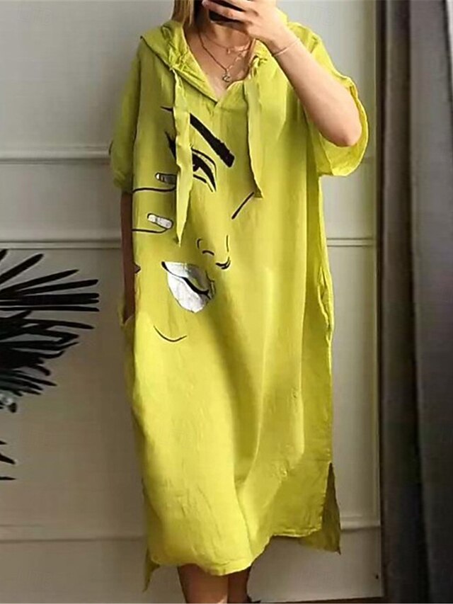 Women's Maxi Dress Faux Cotton Linen Casual Dress Stylish