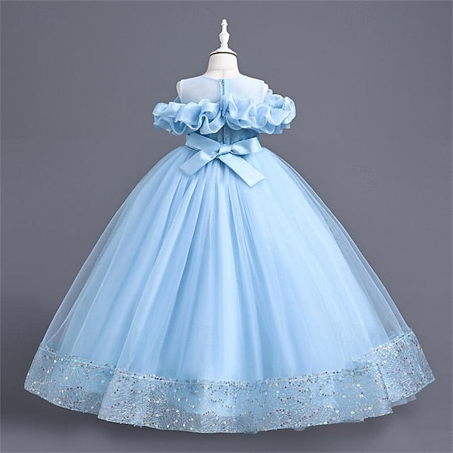 Girls' Girl Party Color 3D Solid Dress Flower