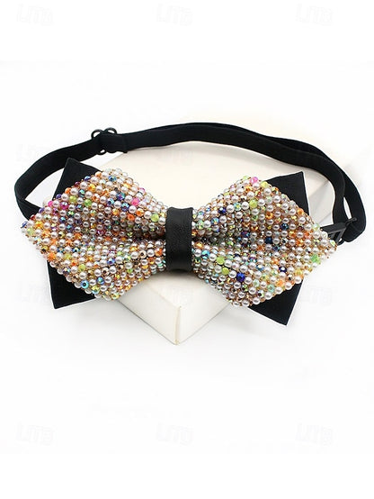 Polyester Sparkling Bow Men's – Sequins Christmas Tie