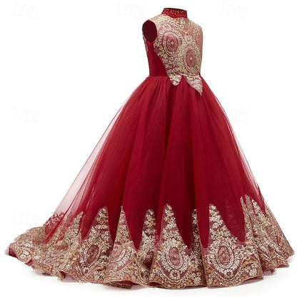 Kid's Dress Evening Flower Gown Girl Formal Girls'