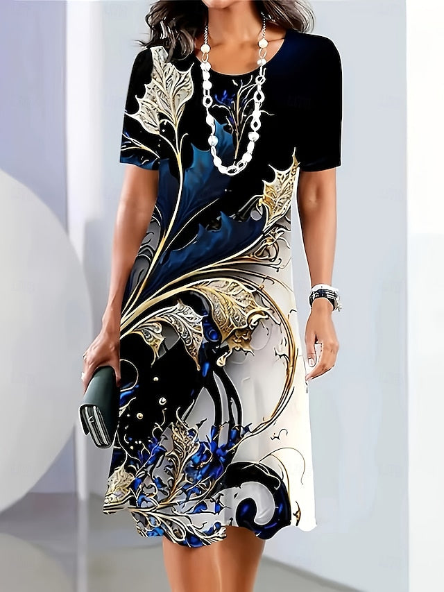 Women's Midi Dress Print Dress Fashion Modern Daily Tea