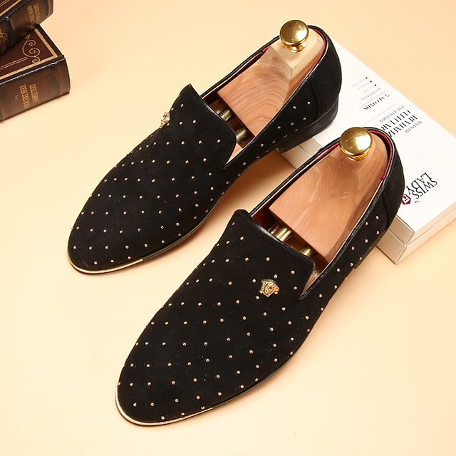 Plus Loafers Slip-Ons Shoes Drive Size Men's