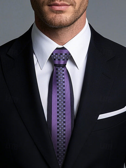 Men's - Tie Narrow Stripe Positioning 6cm Pattern