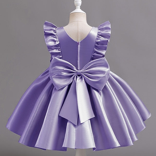 Girls' Wedding Dress Party Floral Toddler Sleeveless