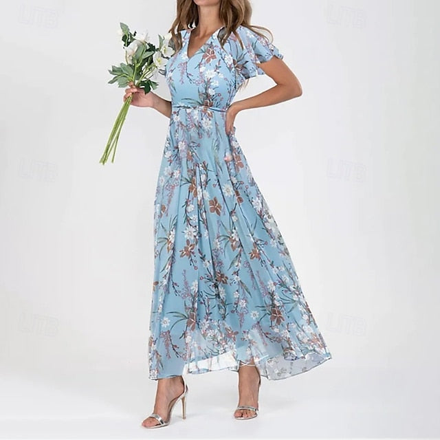 Women's Midi Dress Cocktail Dress Floral Dress Print Dress