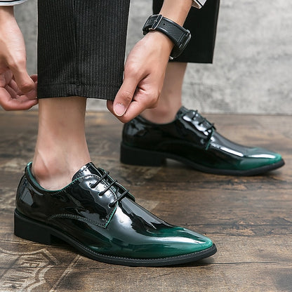 – Leather Oxford Shiny Shoes Formal Men's Dress Patent