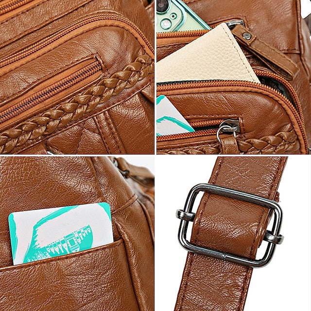 Sac à bandoulière en cuir PU pour femme