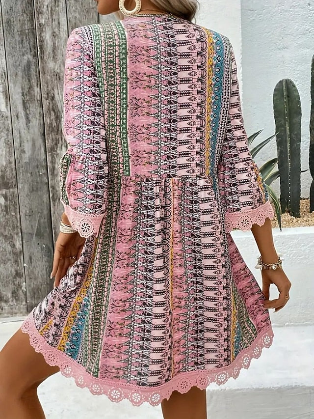 Women's Mini Dress Petite Dress Casual Dress Boho Dress