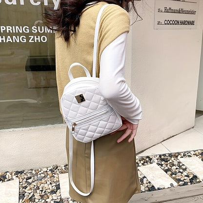 Front-Rucksack mit stilvollem Reißverschluss, gesteppte Tasche, Mini und