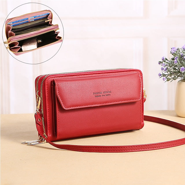 Sac à bandoulière pour femme, portefeuille, téléphone portable