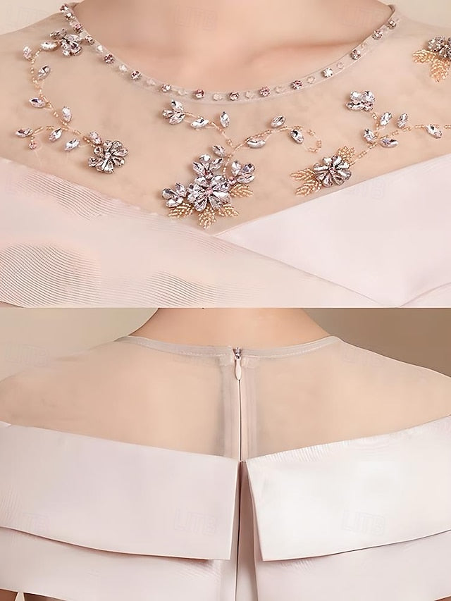 Simple Tea of Crew Mother Elegant Bride Vintage the Length Dress