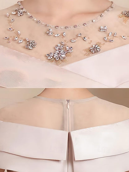 Simple Tea of Crew Mother Elegant Bride Vintage the Length Dress