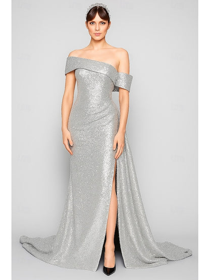Carnival Black Blue Dress A-Line Gown Evening Sequined Elegant