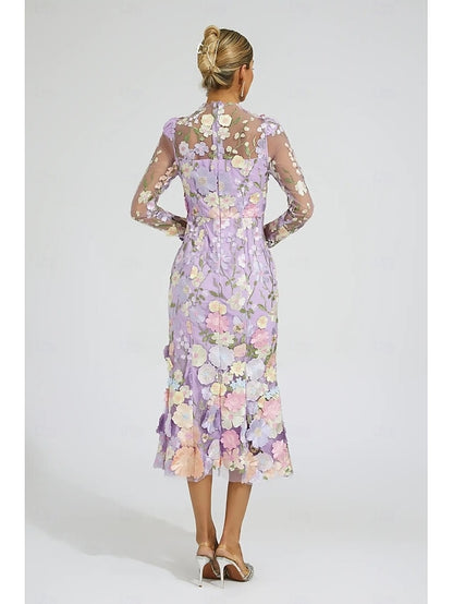 Floral of Dress A-Line Bride the Mother Embroidered