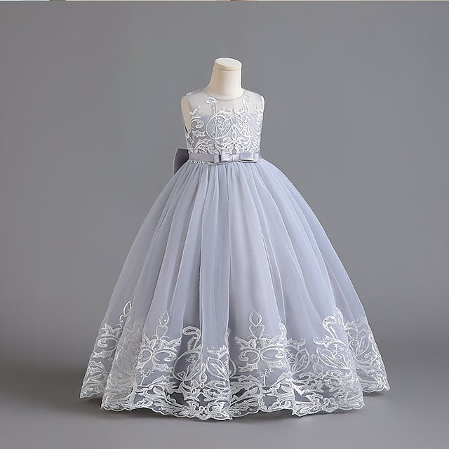 Girls' Dress Christening Sleeveless Flower Wedding Kids