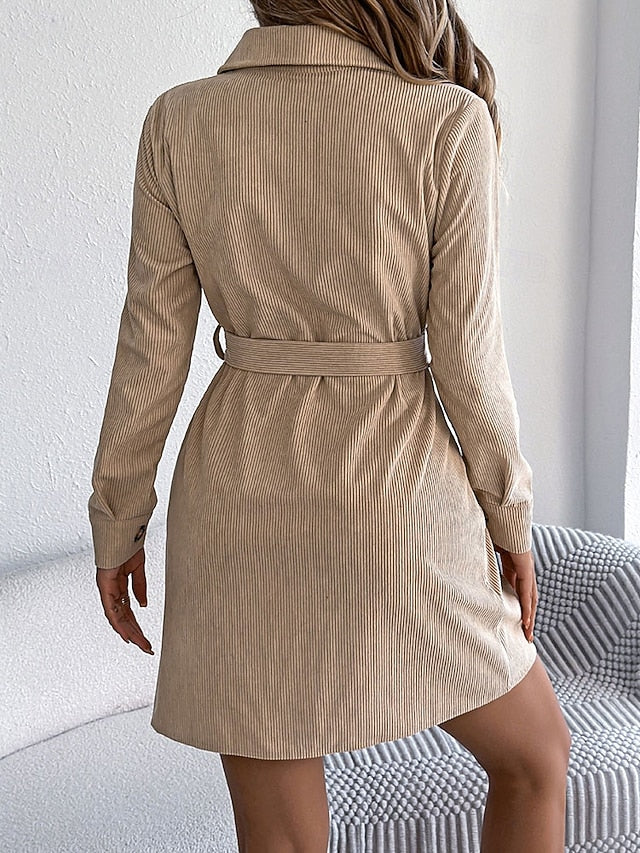 Women's Mini Dress Shirt Dress Fashion Modern Daily Office