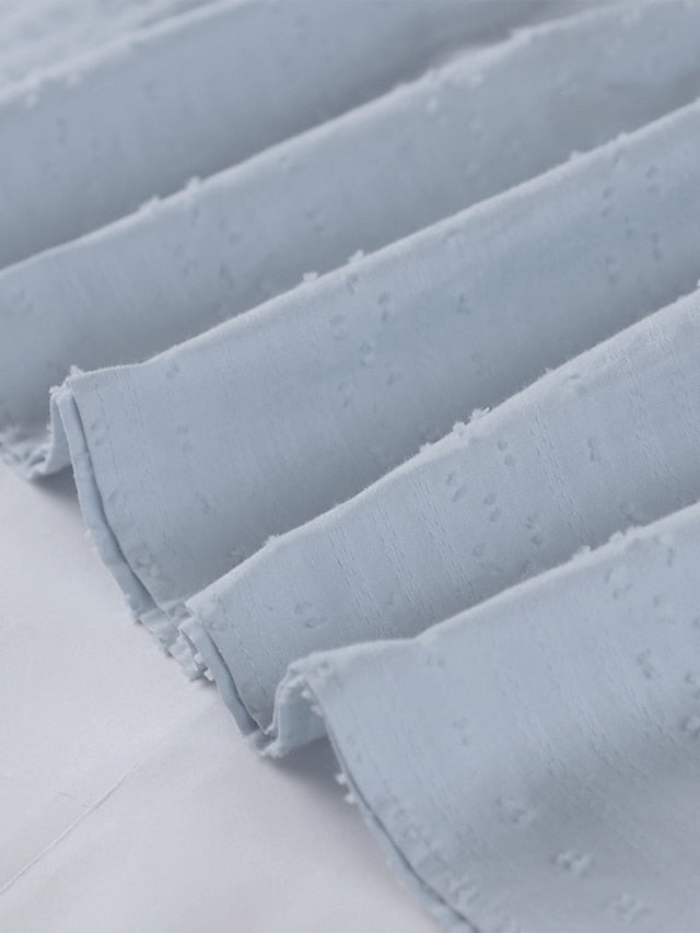 Women's Blue White Green Summer Spring Fall Midi Dress