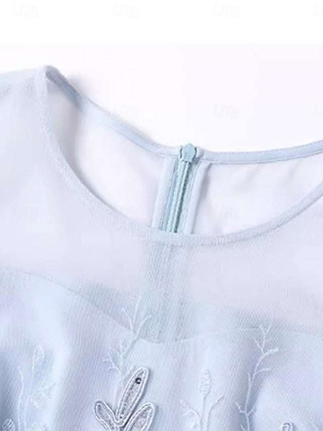 Knee Elegant of Dress Crew Neck Bride Mother A-Line the