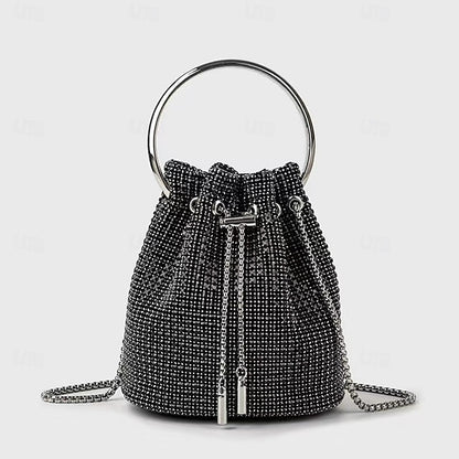 Sac à main en cuir PU pour femme, pochette avec chaîne, soirée, mariage, fête