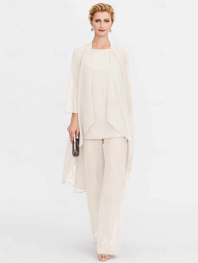 Beach of 3 Wedding Piece Bride the Mother Pantsuit