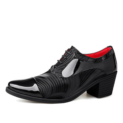 – Lace-Up Patent Leather Formal Shoes Men's Stylish