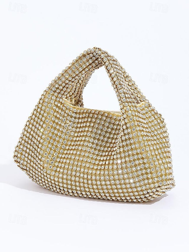 Rhinestone Silver – Sparkling Women's Evening Handbag