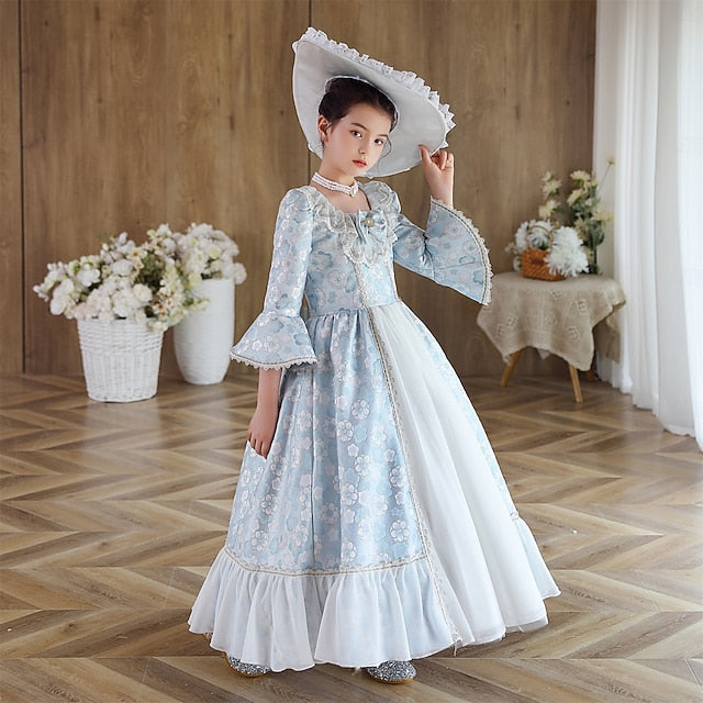 Vintage Flower Gothic Dress Masquerade Inspired Rococo Girl