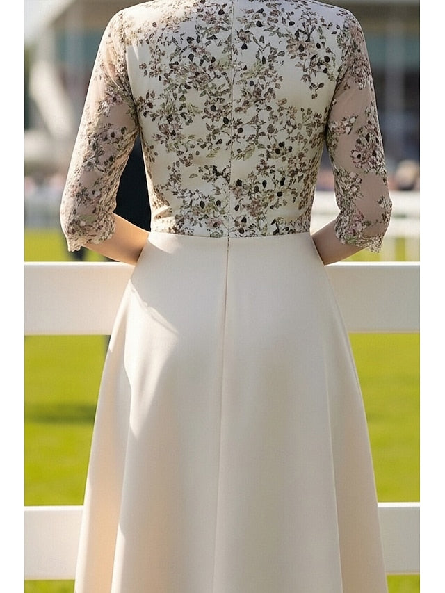 A-Line Knee Length Derby Dress Mother of the Bride Dress Half