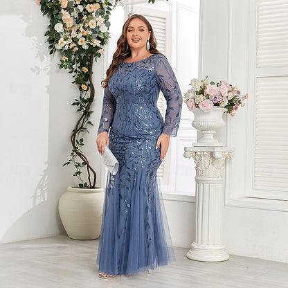 Dress Sparkle Mermaid Formal Trumpet / Floor Evening Gown