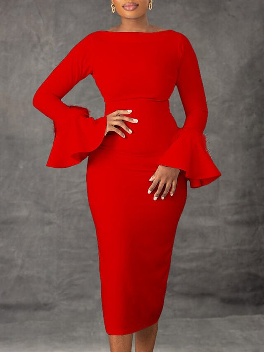 Women's White Dress Party Dress Feather Dress Feather Crew