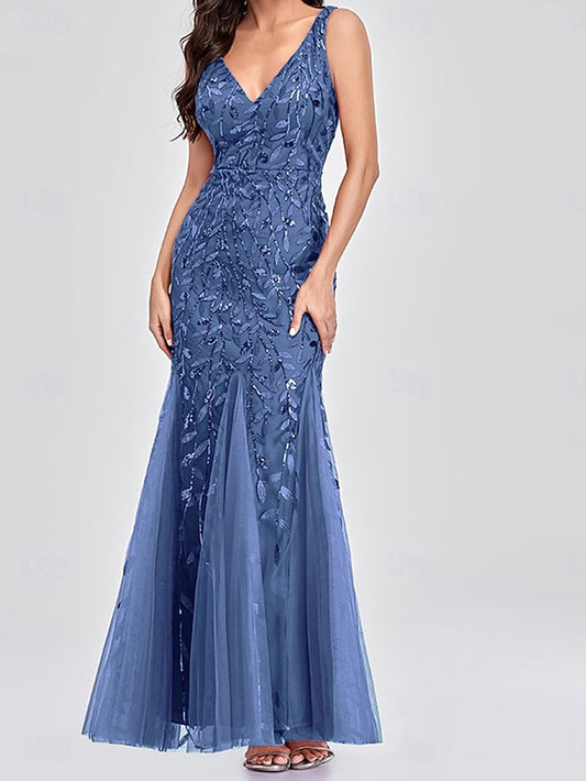 Bride the Floor Dress Neck V Mother Elegant of Party