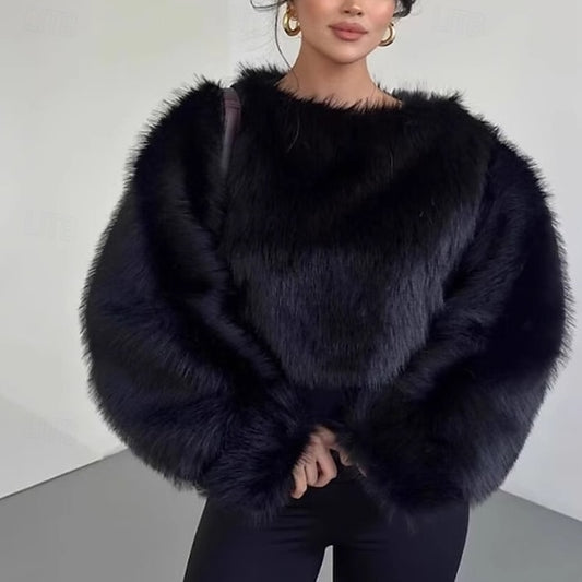 Warm Faux Coat Leathers Furs Fur Women's Comfortable