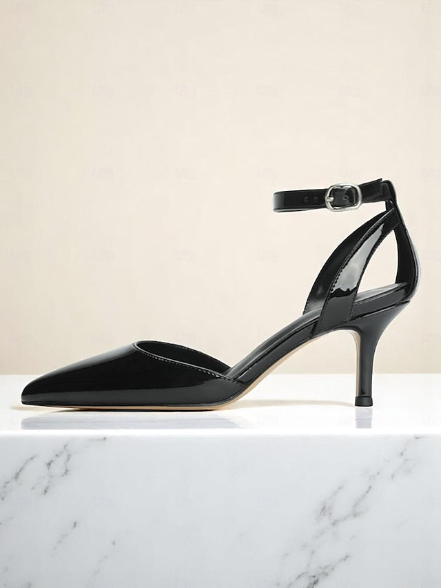 Glitter Heels Women's Gold Strap Ankle