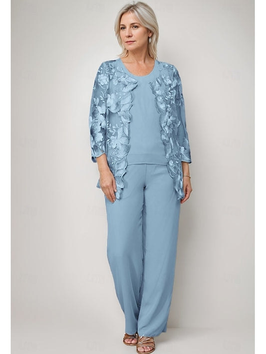 Crew Bride 3 of Dress the Pantsuit Neck Elegant Mother Piece