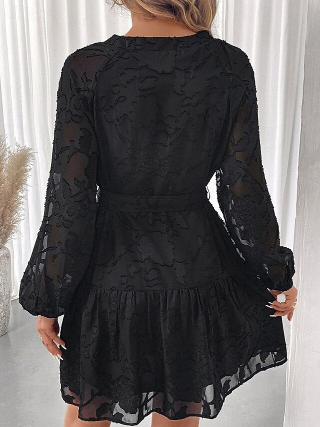 Women's Mini Dress Lace Dress Peplum Dresses Modern Outdoor