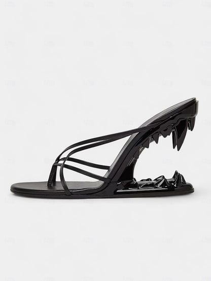 with Metallic Flat Unique Sandals Gold Design - Sculpted Heel