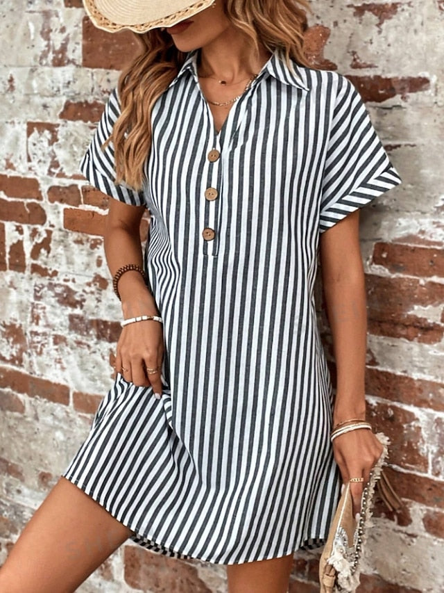 Women's Mini Dress Shirt Dress Casual Dress Stylish Casual
