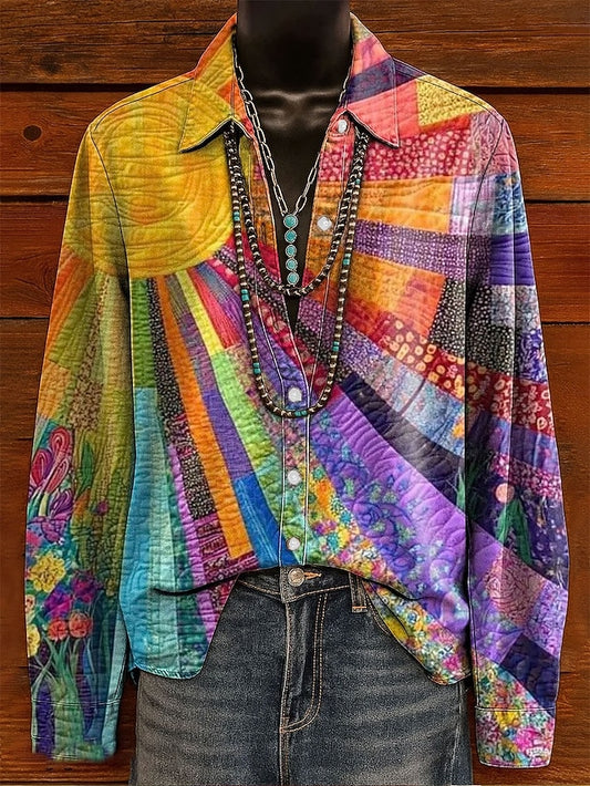 Women's Shirt Linen Like Breathable Lightweight Graphic