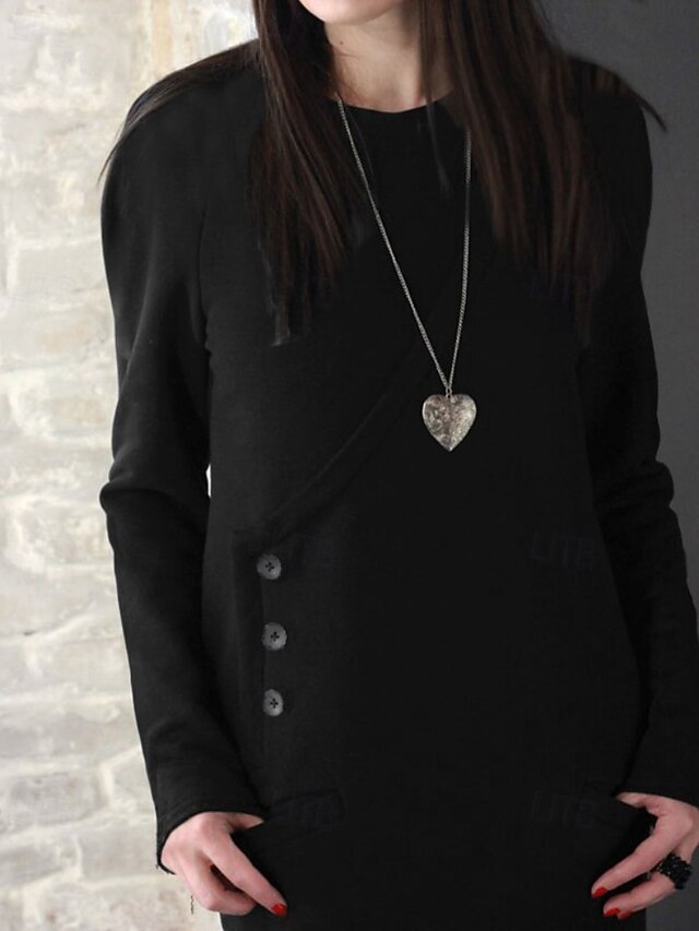 Women's Long Dress Maxi Dress Hoodie Dress Sweatshirt Dress