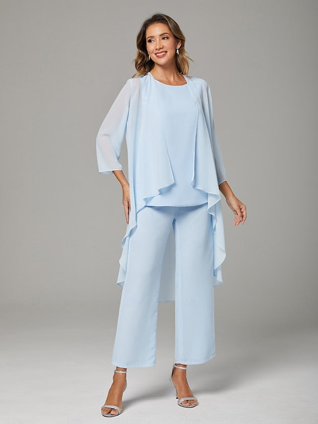 Jumpsuit Pantsuit Floor Length Mother of the Bride Dress