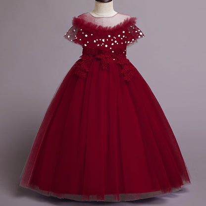 Flower Girl Color Solid Kids Dress Girls' Party