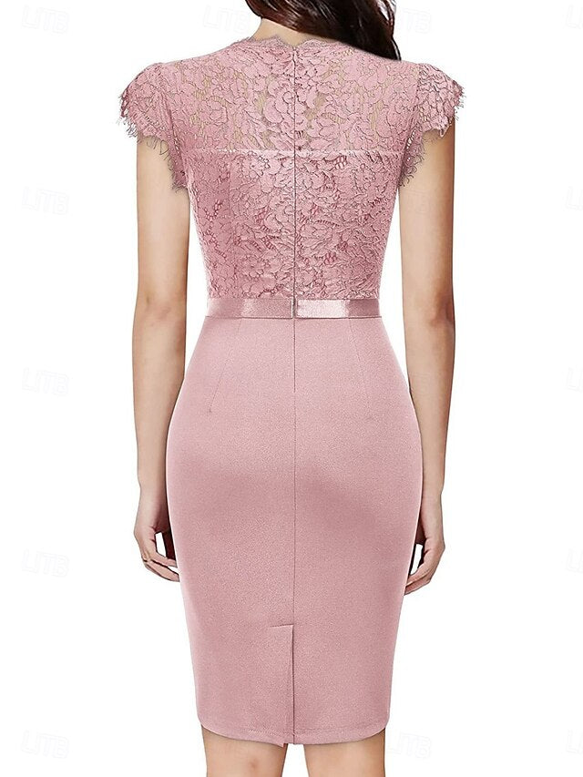 Women's Mini Dress Lace Dress Cocktail Dress Wedding Guest