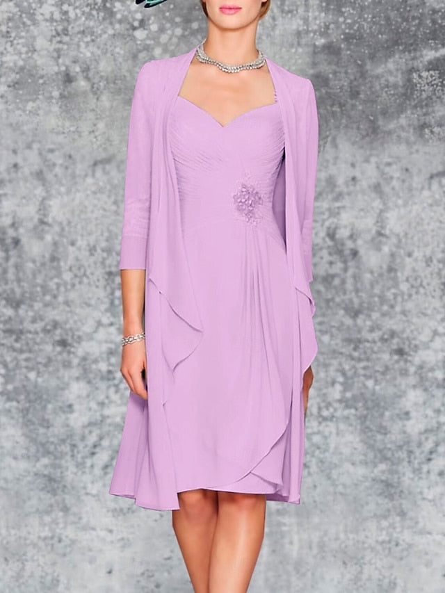 of the Piece Mother Sheath Bride Dress Two Wedding Beach