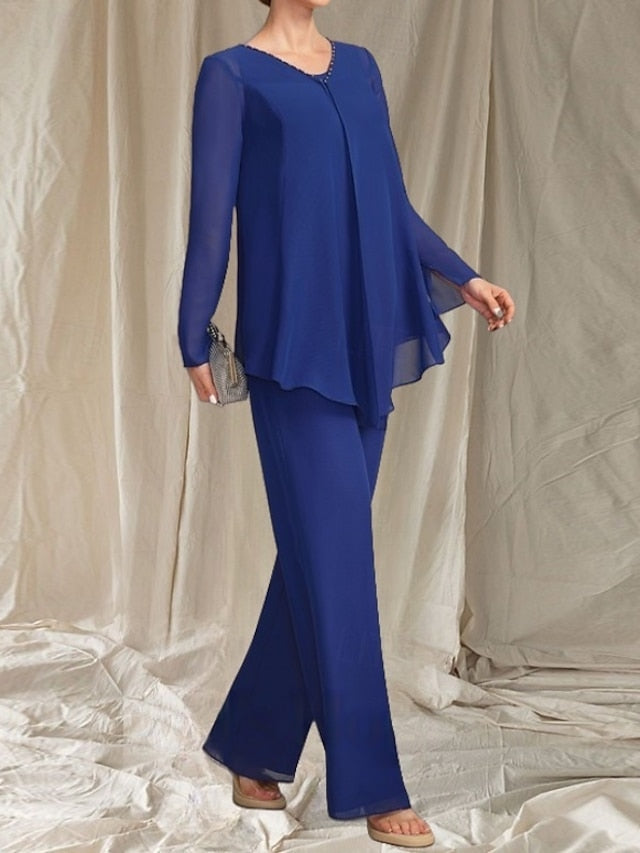 Mother the Pantsuit Elegant Piece of 3 Bride Wedding Guest Dress
