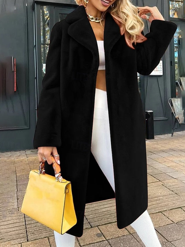 Fur Faux Coat Warm Comfortable Women's Furs