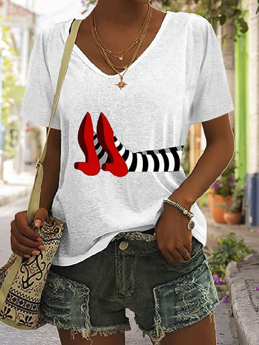 Women's T shirt Witch Graphic Vintage Stylish Classic Short