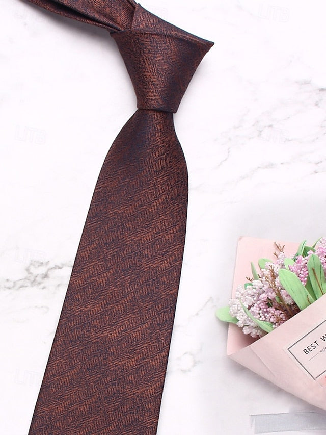 Men's – Polyester Herringbone Tie Stylish Christmas