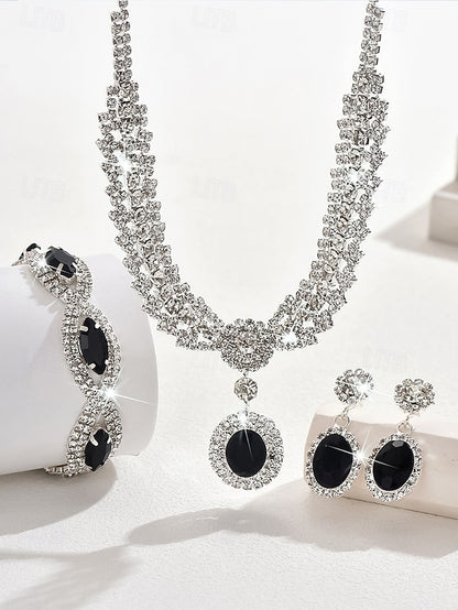 Green Elegant Jewelry Luxury – Necklace Set Crystal Women for