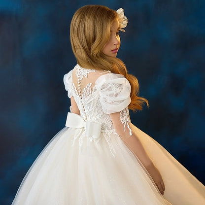 Girls' First Girl Flower Dress Kids Party Communion